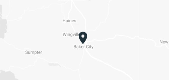 map of baker city office location